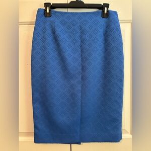 The Limited Blue Textured Pencil Skirt